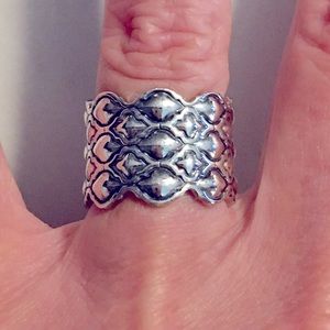 Jai Sterling Silver Band Ring❤️🤠❤️